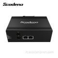 2 SC PORTA OPTICA 2 10/100M Switch Porta Ethernet Fast